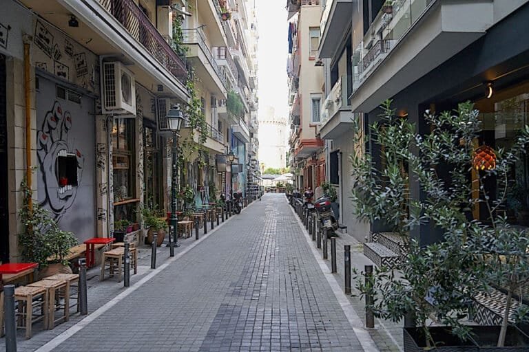 Narrow Street in Thessaloniki