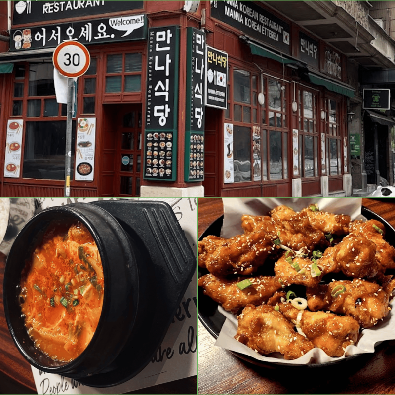 Manna Korean Restaurant Budapest Photo of 만나식당 Manna Korean Restaurant, food on table